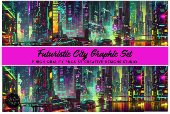 Abstract Futuristic City Graphic Set: A Toolkit for Modern Visuals