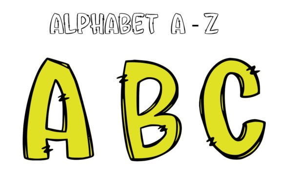 Back to School Alphabet Doodle Yellow: Your Creative Toolkit