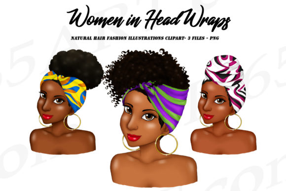 Celebrate Culture: Black Women Clipart with African Headwraps