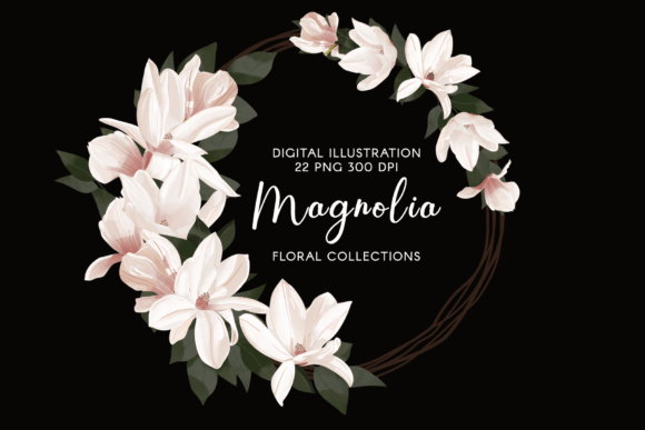 Magnolia Floral Collection Clipart: A Designer's Toolkit for Botanical Elegance
