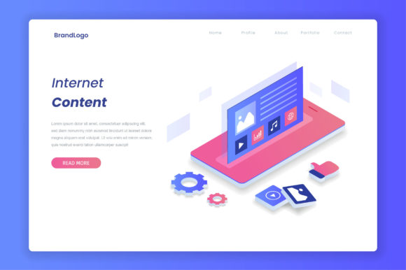 Mastering Visual Storytelling with Internet Content Isometric Illustration