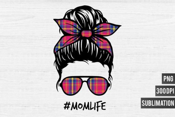 Mom Life PNG Sublimation-Pink Plaid: A Crafter's Essential Design