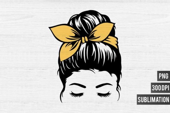 Mom Life PNG Sublimation-Yellow Bandana for Custom Prints