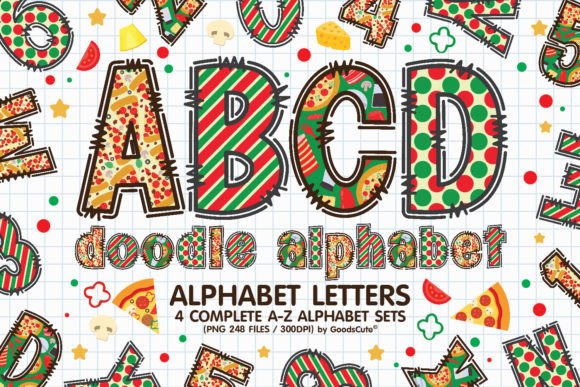 Pizza Alphabet: Bold, Playful PNG Letters for Creative Projects