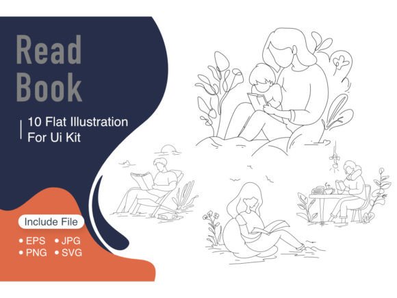Read a Book Flat Illustration: Elevating Digital Narratives