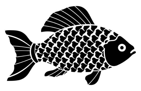 River Rainbow Fish Silhouette: A Modern Icon for Creative Projects