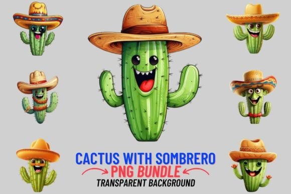 Smiling Cactus with Sombrero Sublimation: A Design Asset for Every Creator