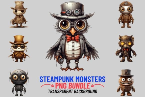 Unleash Spooky Creativity: Steampunk Halloween Monsters Sublimation