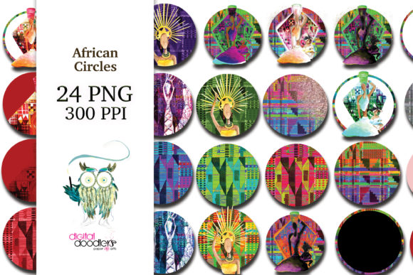 Unleashing Creativity with Watercolor African Kente Circles