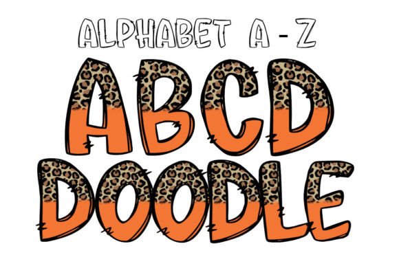 Unleashing Wild Autumn Vibes: The Fall Alphabet PNG with Doodle Leopard Print