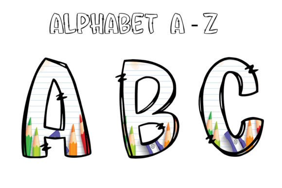 Unlock Creative Projects with School Alphabet Letters Pencil PNG