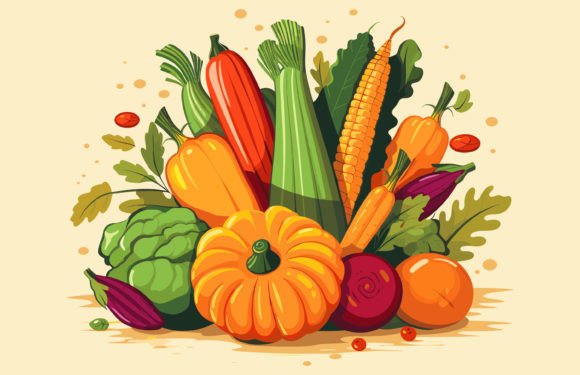 Warm Up Your Designs with Autumn Pumpkins and Leaves Illustration
