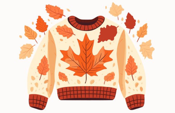 Warm Up Your Designs with Autumn Sweater Flat Illustration